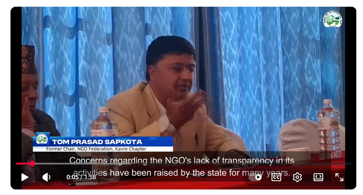 Tom Prasad Sapkota, Former Chair, NGO Federation